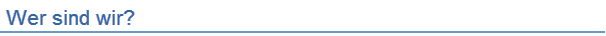 Wer sind wir?
